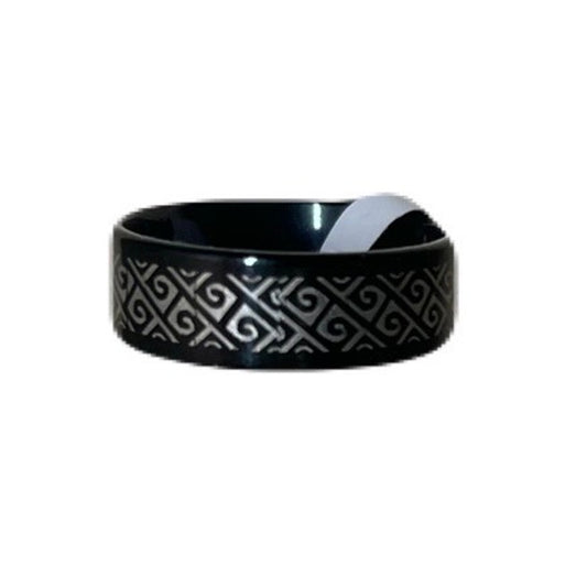 Black Stainless Steel Ring Size 20 Brand New