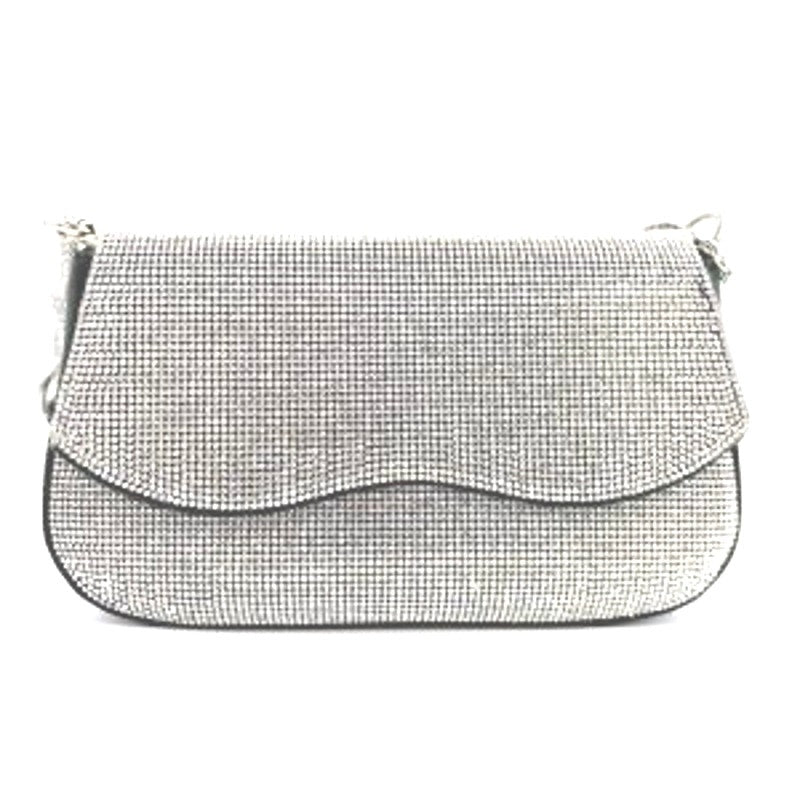 Women’s purse with silver rhinestones all over it 8” X 6”