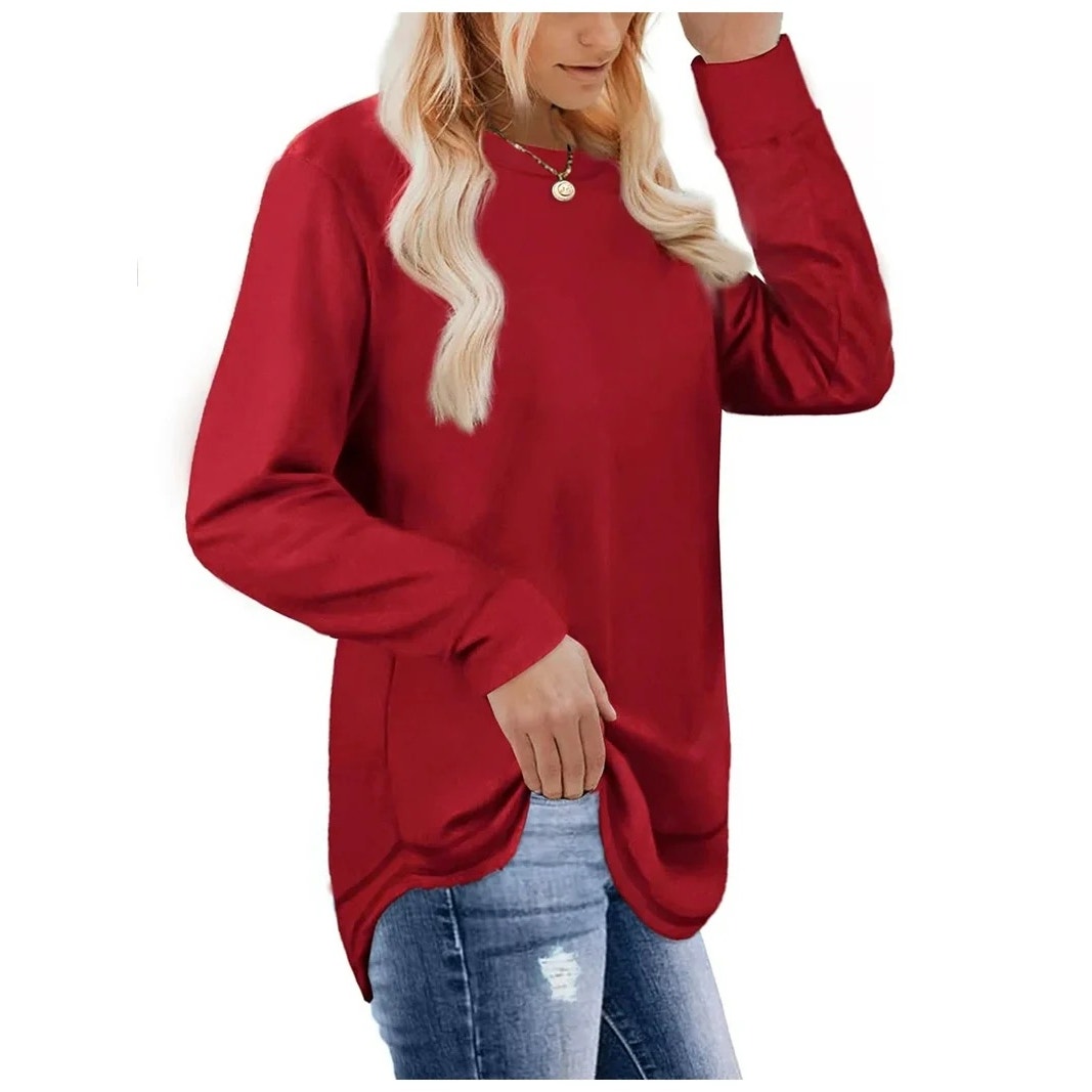 Fantaslook Sweatshirts for Women Crewneck Casual Long Sleeve Size 3XL