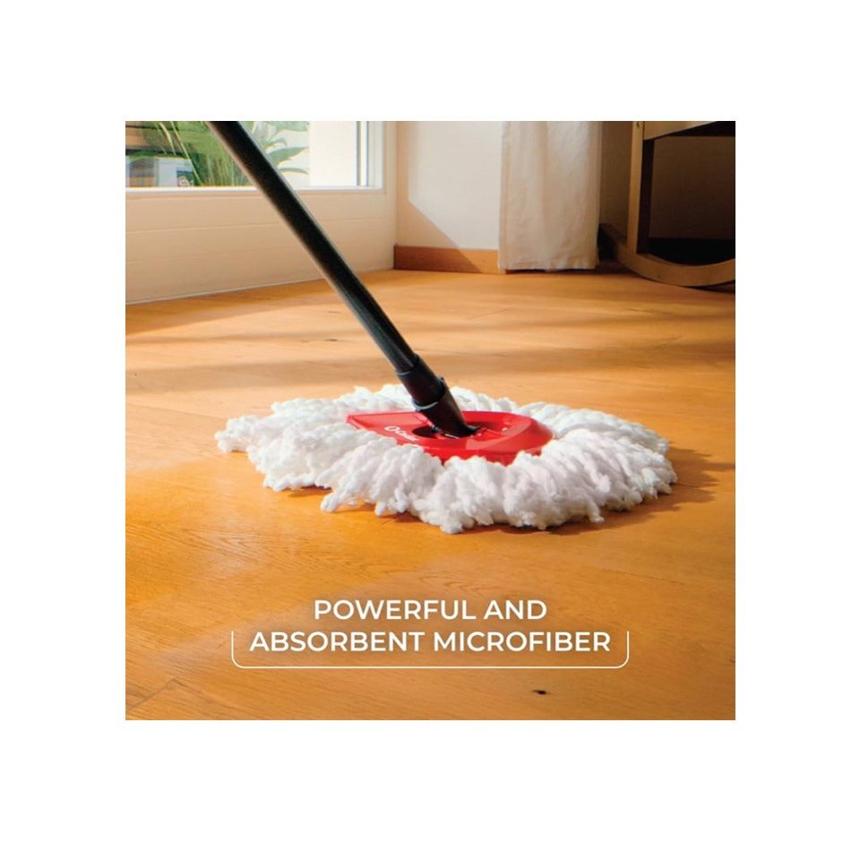 O-Cedar EasyWring Spin Mop Microfiber Refill, White Packaging May Vary 2Pack