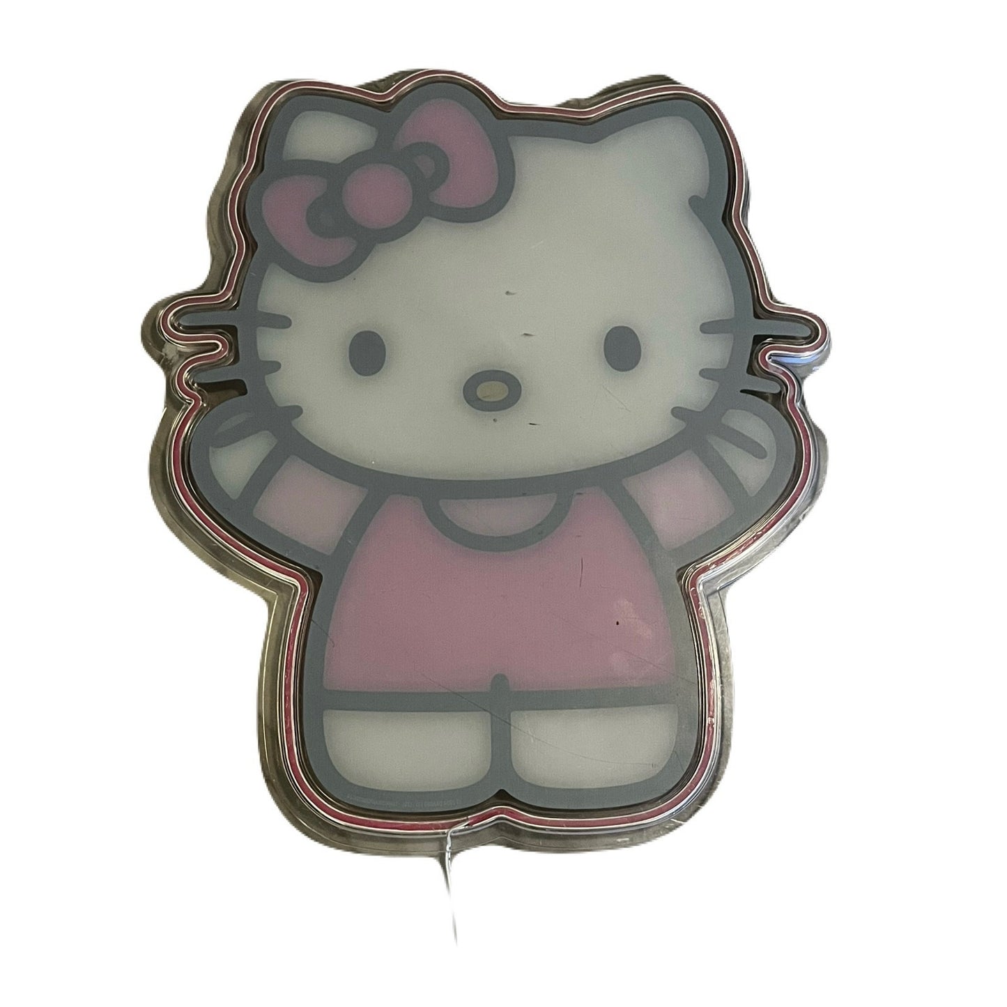 Silver Buffalo Sanrio Hello Kitty LED Neon Light Die Cut Acrylic Wall Art, 16"x19"
