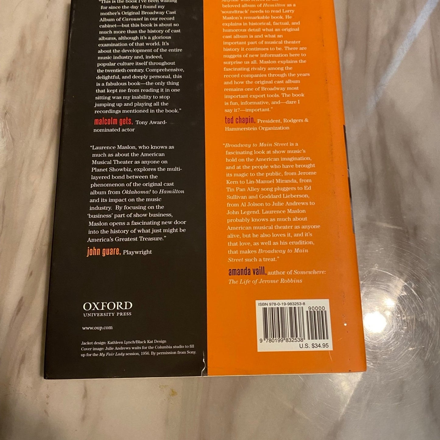 Broadway to main street hardcover book