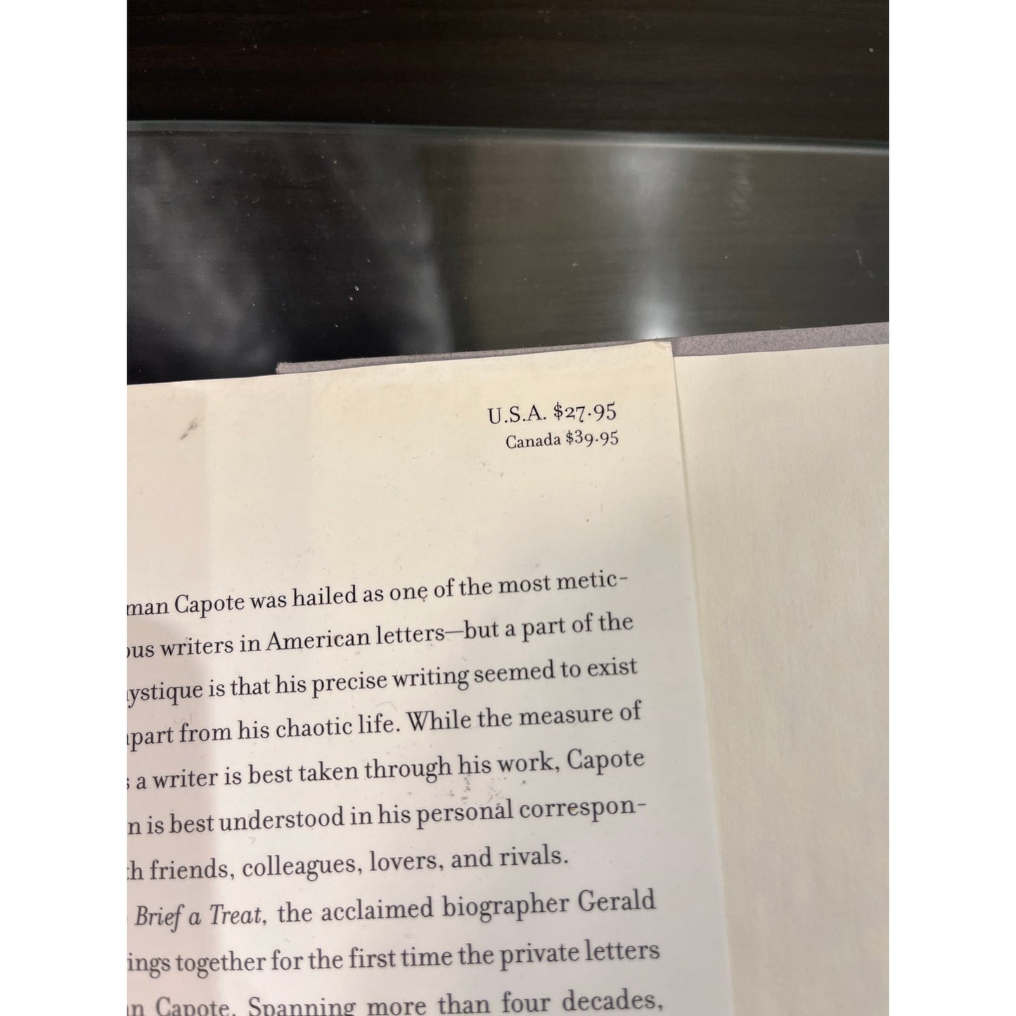 Too Brief A Treat Book Hard Cover