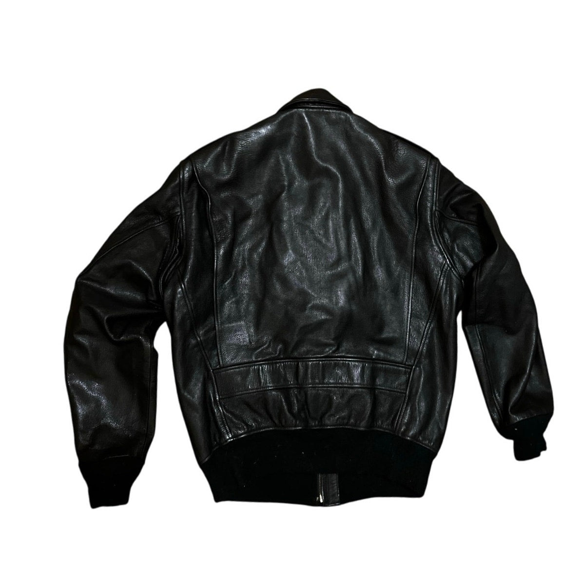 GIBSON & BARNES Heavy Duty 48 R Flight Bomber Zip In Liner LEATHER Pilot Jacket Size Large
