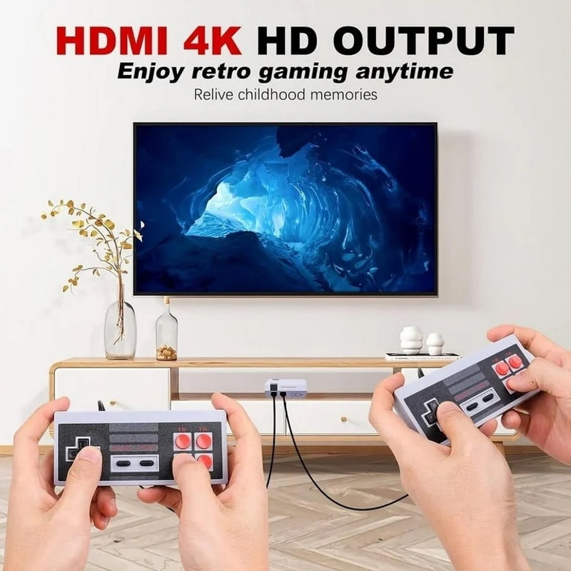 Retro Controllers with 620 Built-in Classic Plays, 8-Bit Video Play System