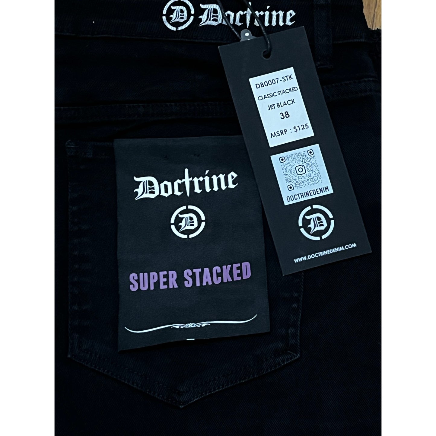 Doctrine Classic Stacked Jet Black Men’s Size 38