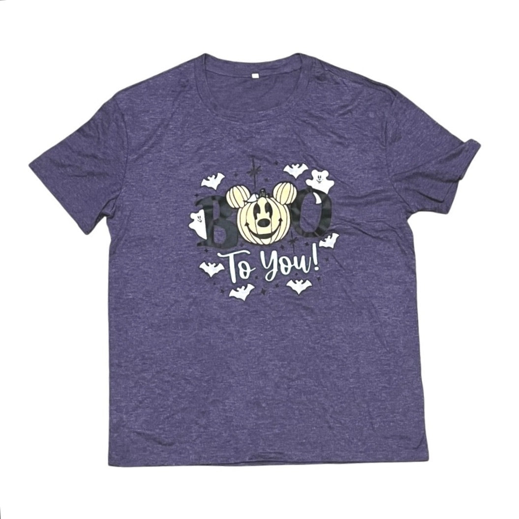 Boo To You Purple Halloween T-shirt Size Large