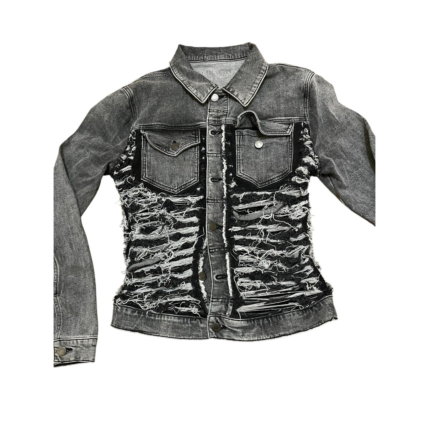 Si Tu Veux Grey & Black Women’s Jean Jacket Size 32