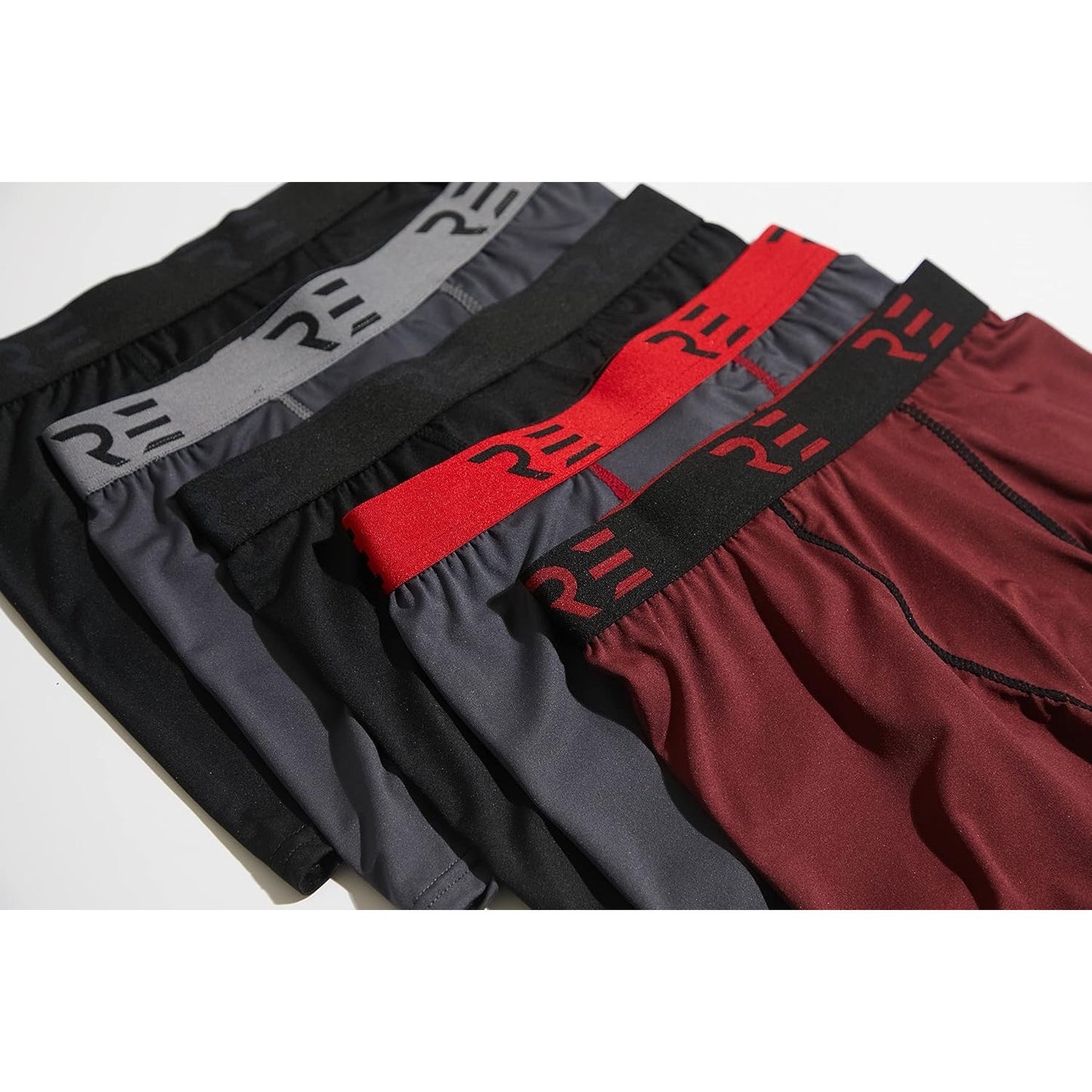 5 Pack: Youth Boys' Compression Shorts - Performance Boxer Briefs Athletic Spandex Underwear(4-20)