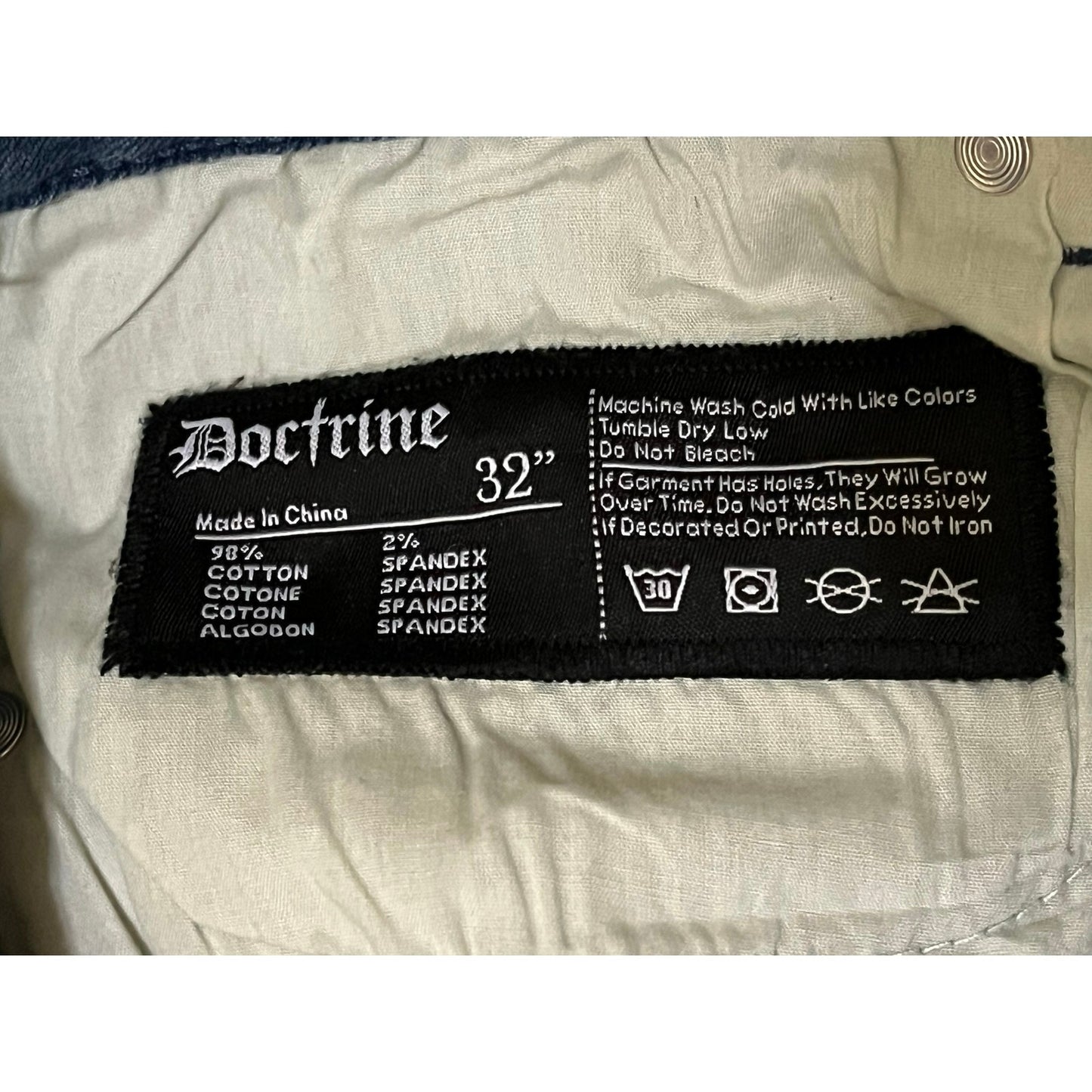 Doctrine Light Blue Superstack Men’s Jean’s Size 32