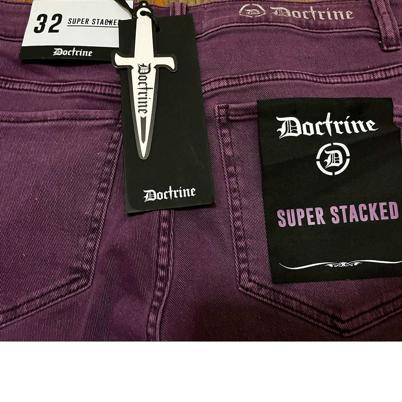 Doctrine Kill Joy Purple Superstack Men’s Jean’s Size 32