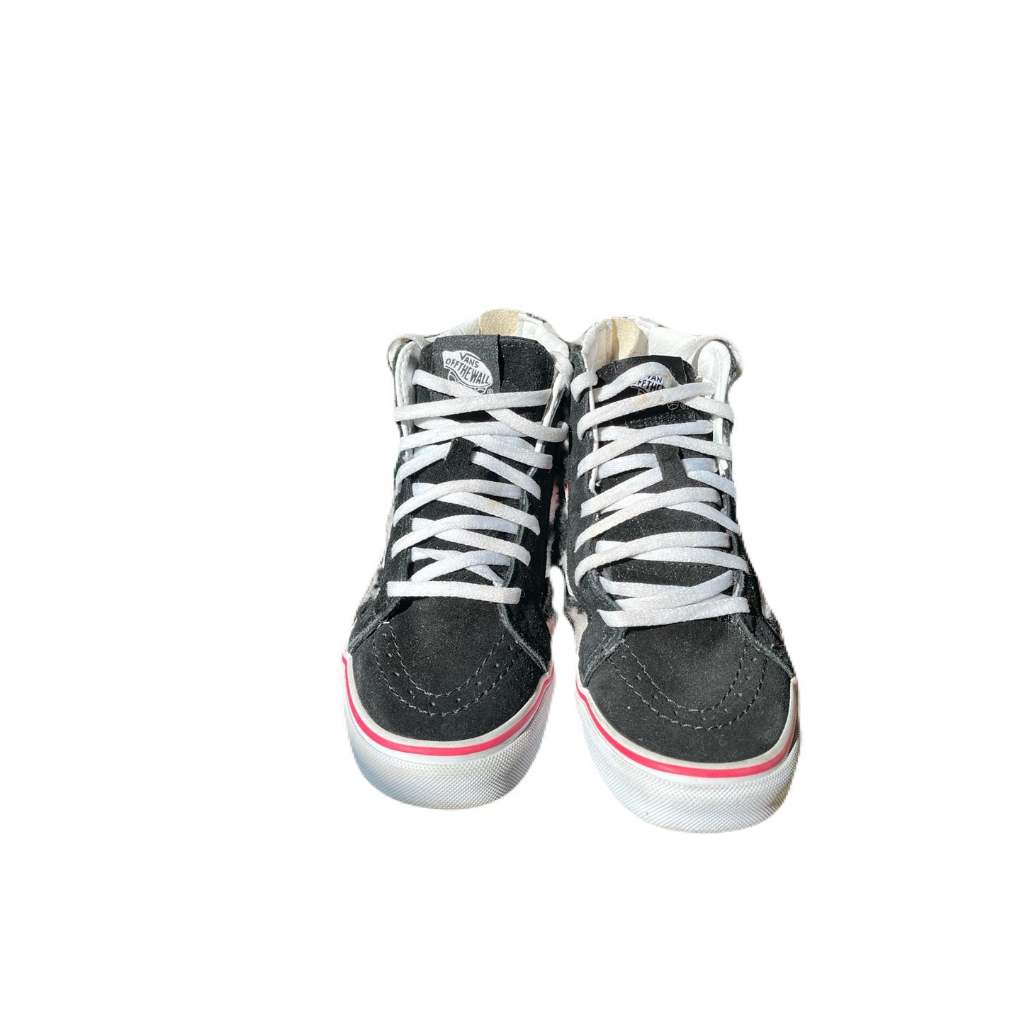 VANS SK8 Hi Zippered Pink-Stars Fuzzy-Checks 507698 Kids Size 3