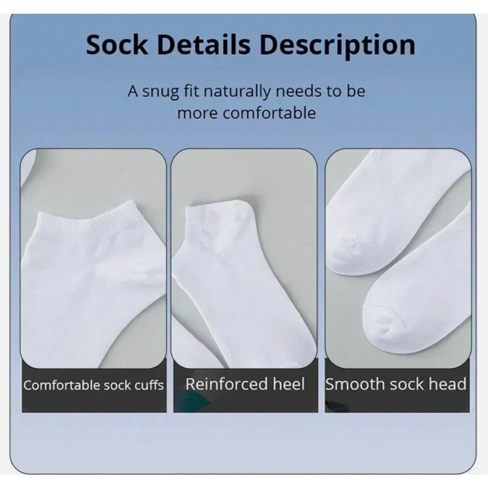10 Pack Of White Socks