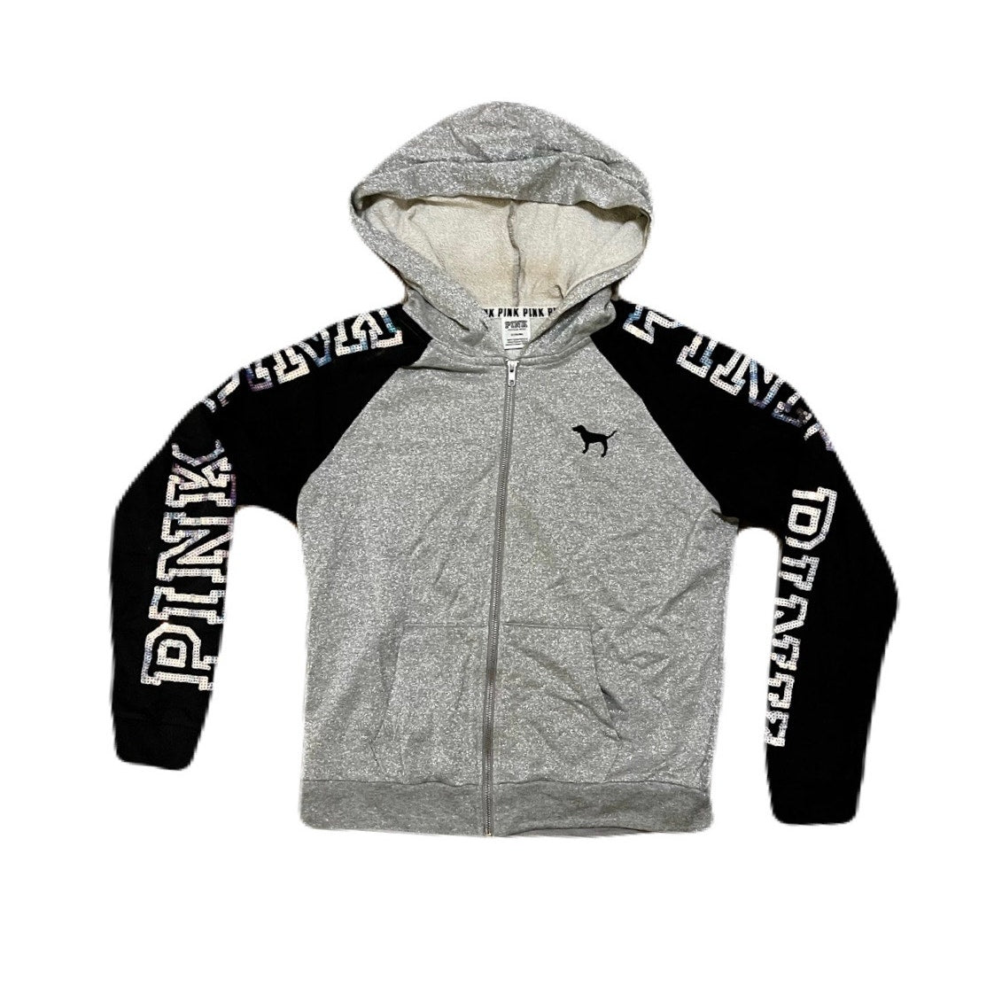 Pink Gray & Black  woman hoodie Size Medium