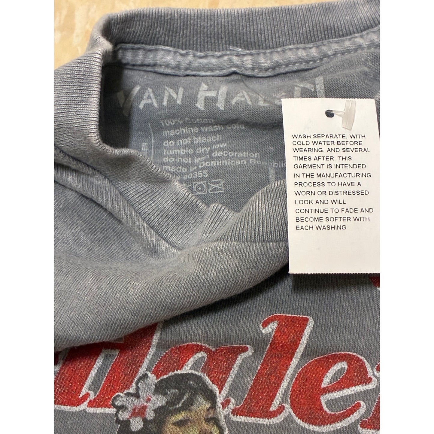 Van Halen Men’s Gray T-Shirt Size Large New