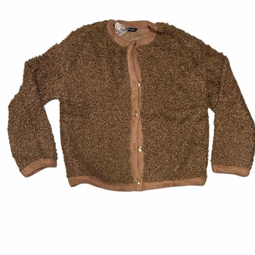PrettyGarde Women's Faux Fur Coat Fall Fuzzy Fleece Button up Shearling Cropped