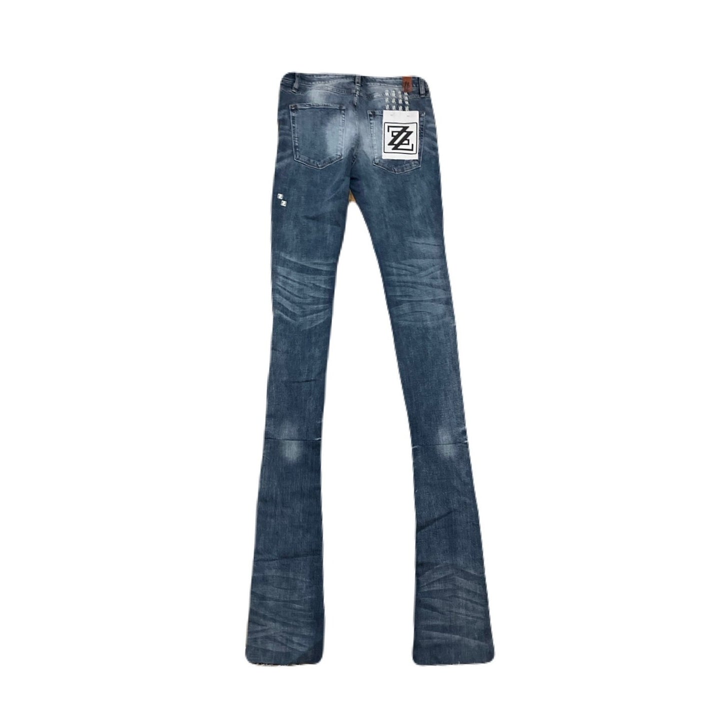 Shabaz Brothers Ibiza SBC110 Light Indigo Superstack Jean’s Size 34
