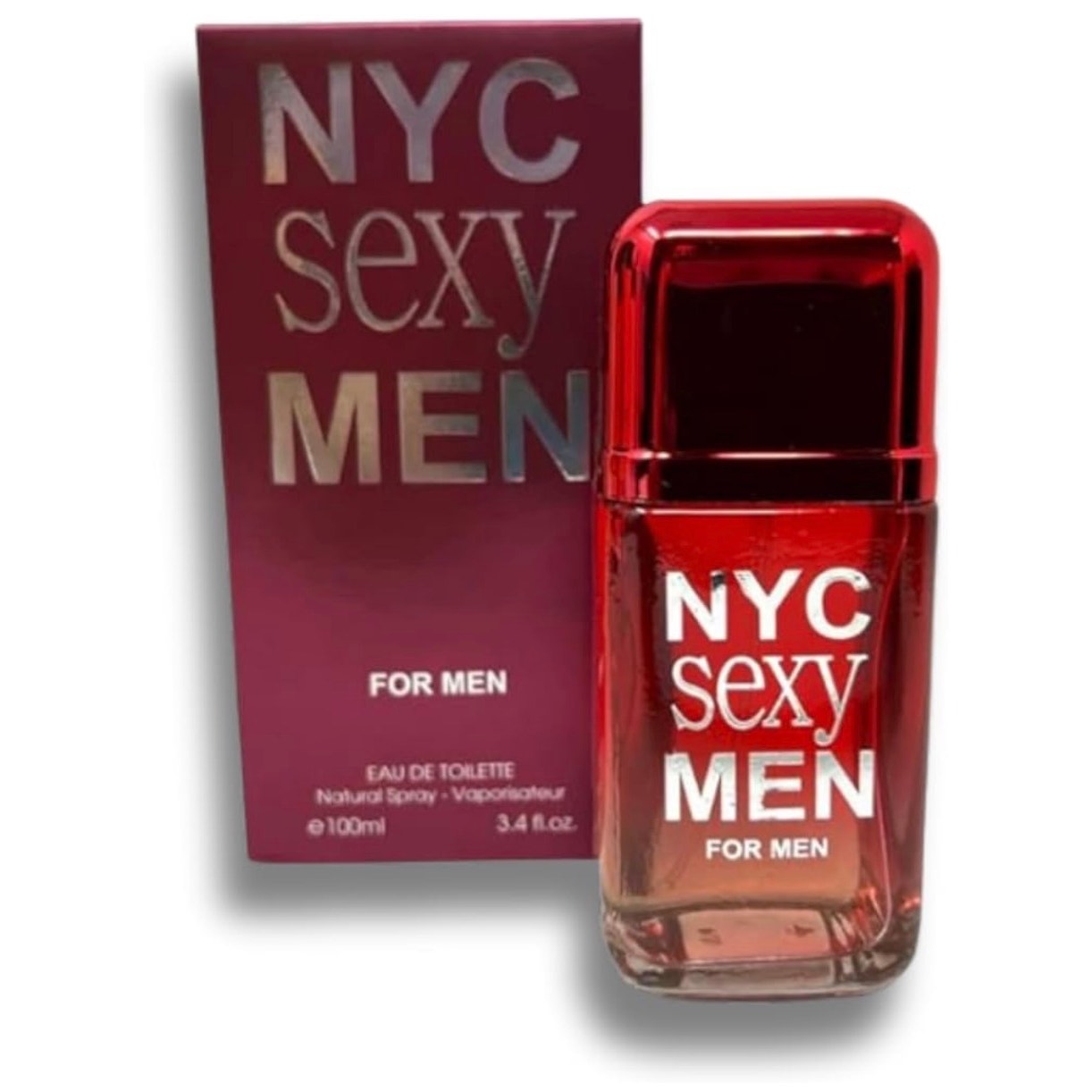 NYC Sexy Men, Amber Fougere fragrance for men. Eau de Toilette 3.4 Fl Oz.
