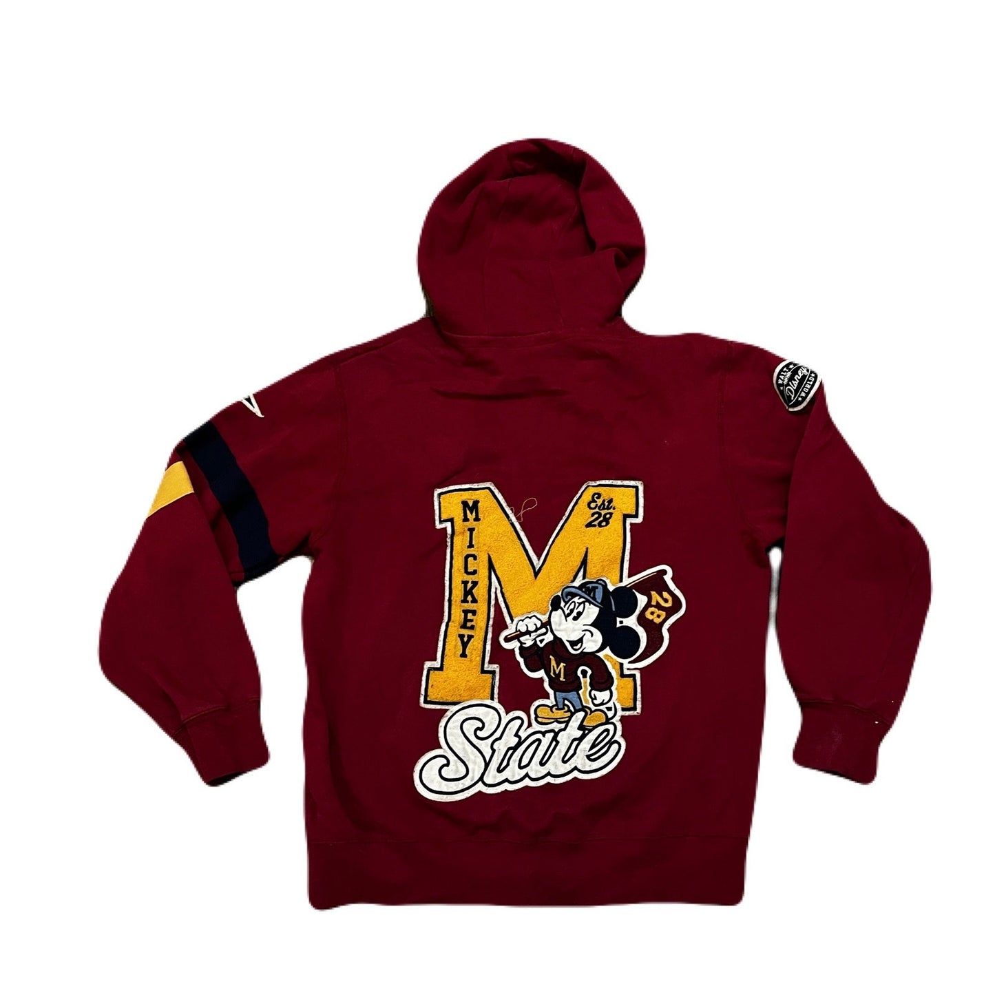 Burgundy Mickey Mouse hoodie Size Large