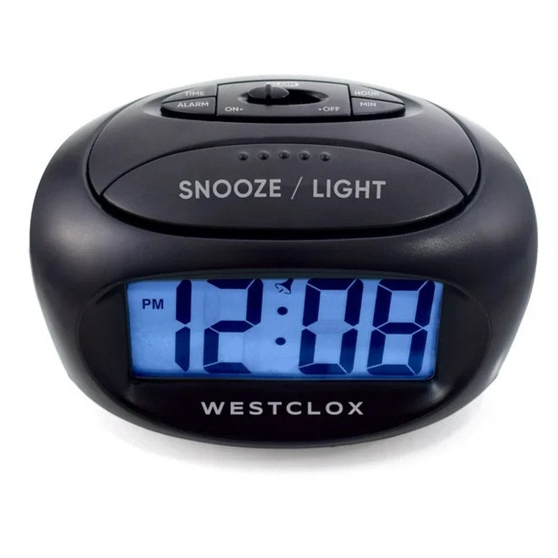Westclox Battery Operated Digital LCD Alarm Clock, 70043
