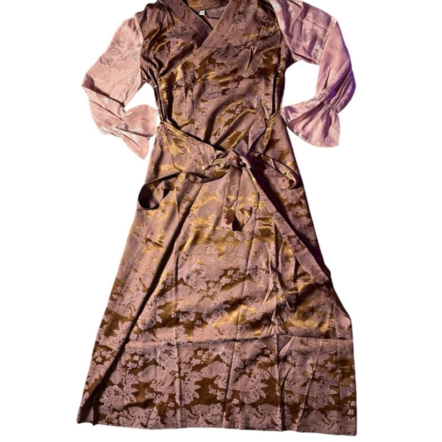 Chinese Xizang Women's Long Sleeved Tibetan Bola Dress Size 2XL