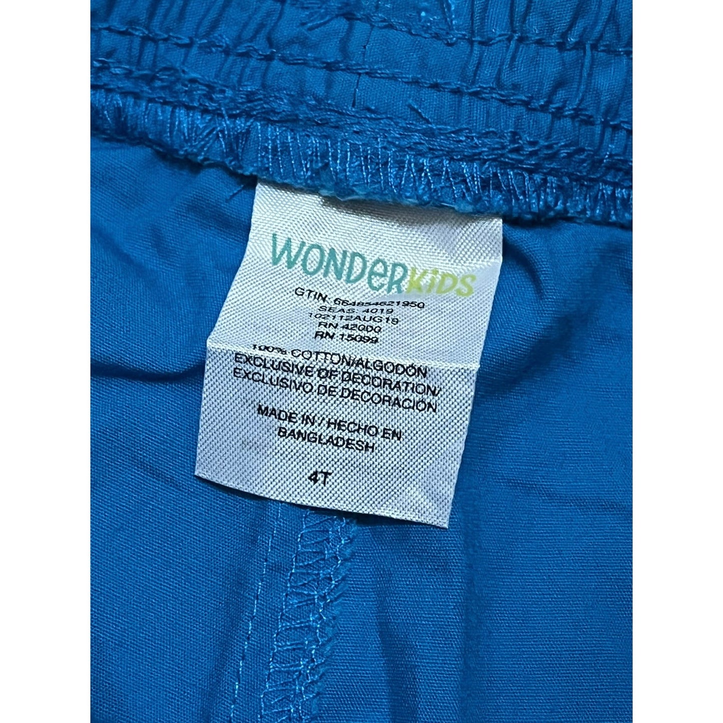 Wonder Kids Light Blue Kids Cargo Shorts Size 4 T