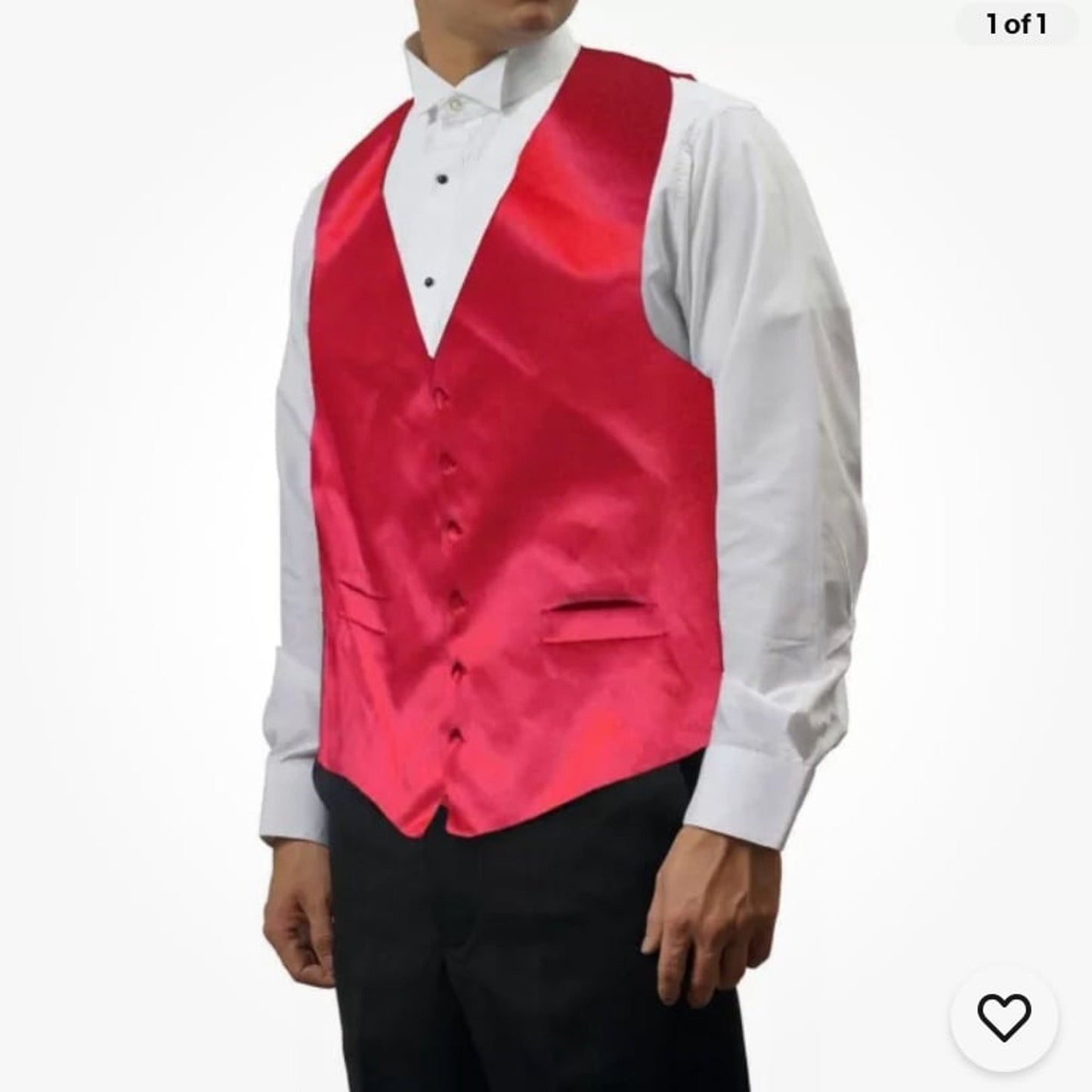 Tuxedo vest red and black