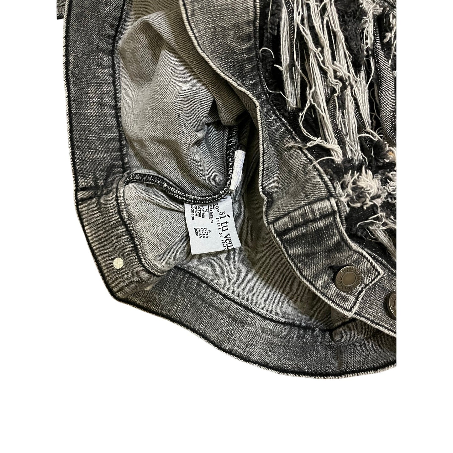 Si Tu Veux Women’s Jean Jacket Size 32