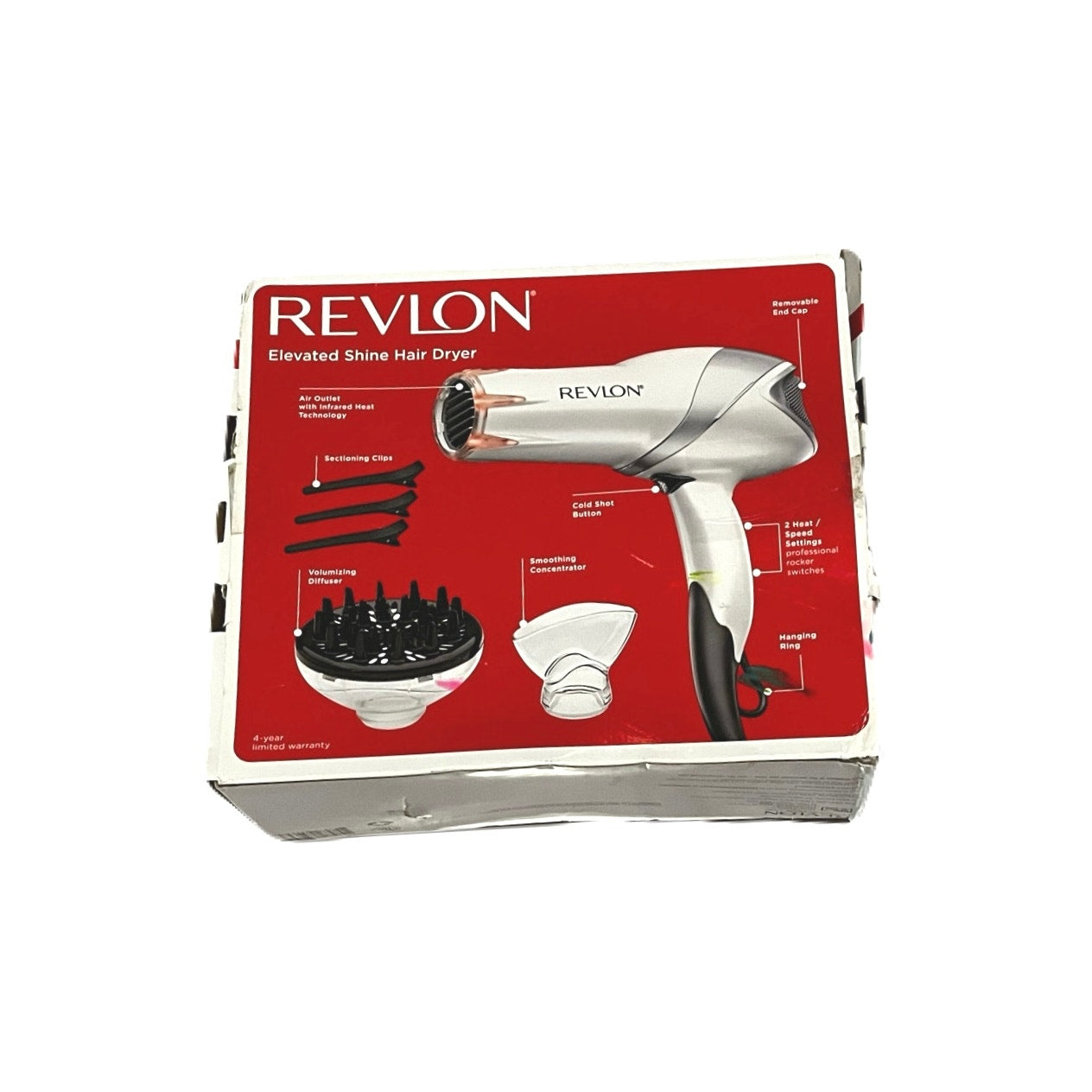 Revlon 1875W Infrared Heat + Ceramic Hair Dryer, White