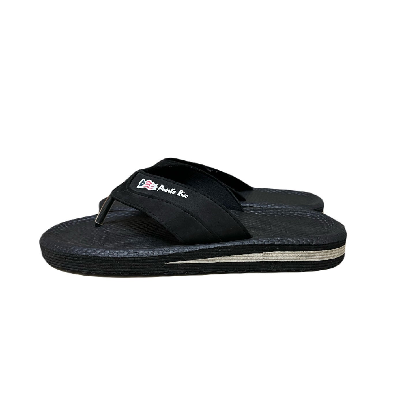 Puerto Rico black slippers size 8