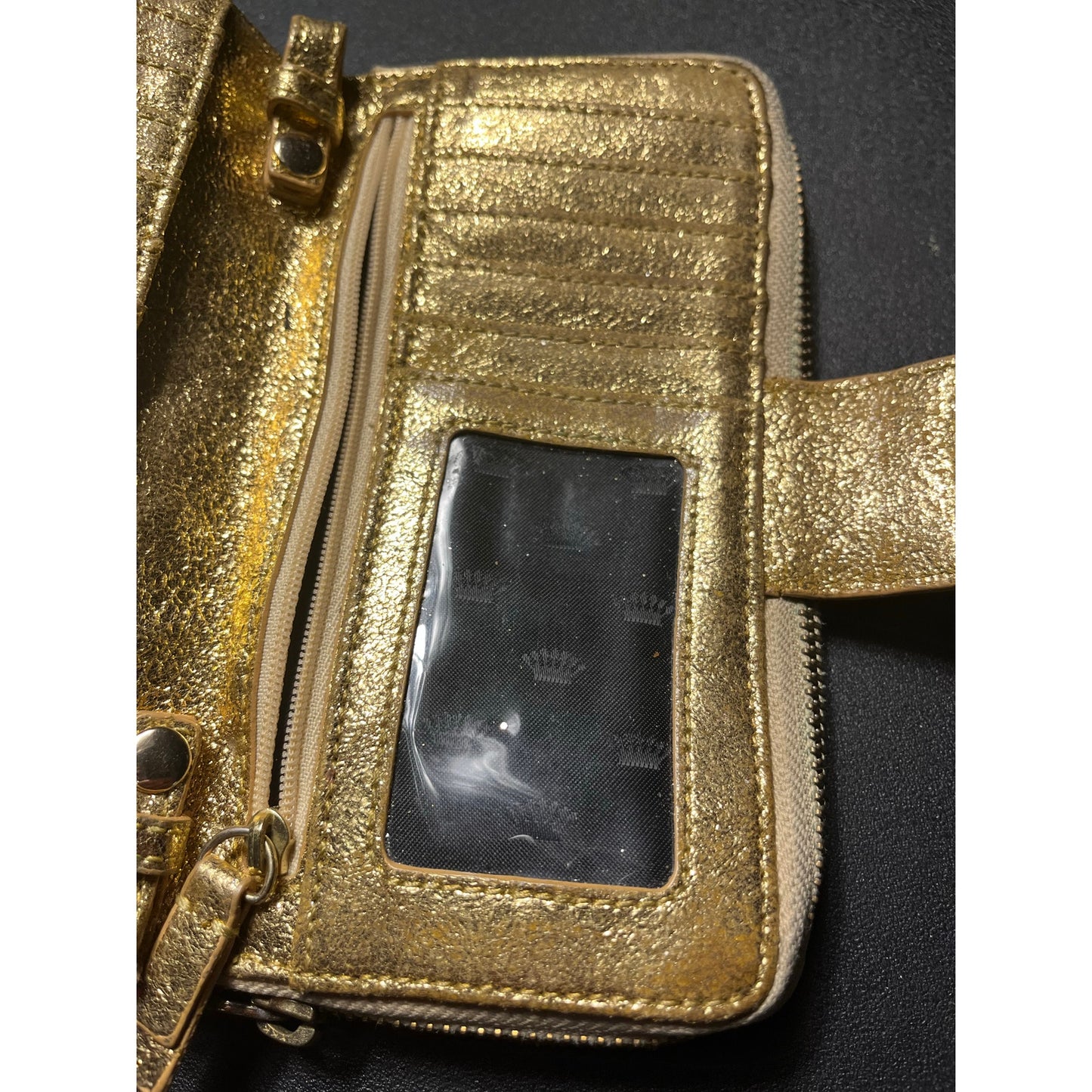Gold Juicy Couture Women’s Wallet 7” W X 4” L
