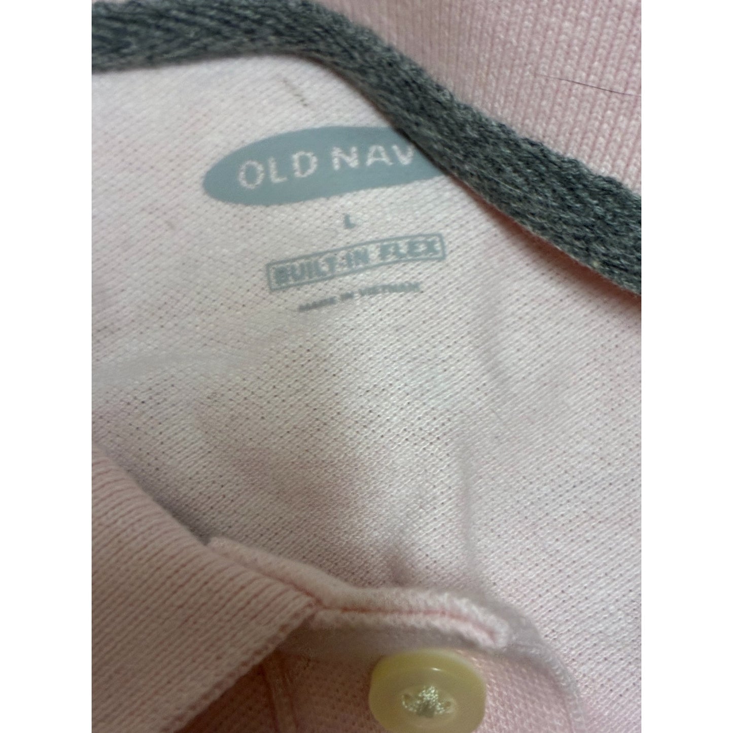 Old Navy Men’s Pink Collar Button Down Size Large New