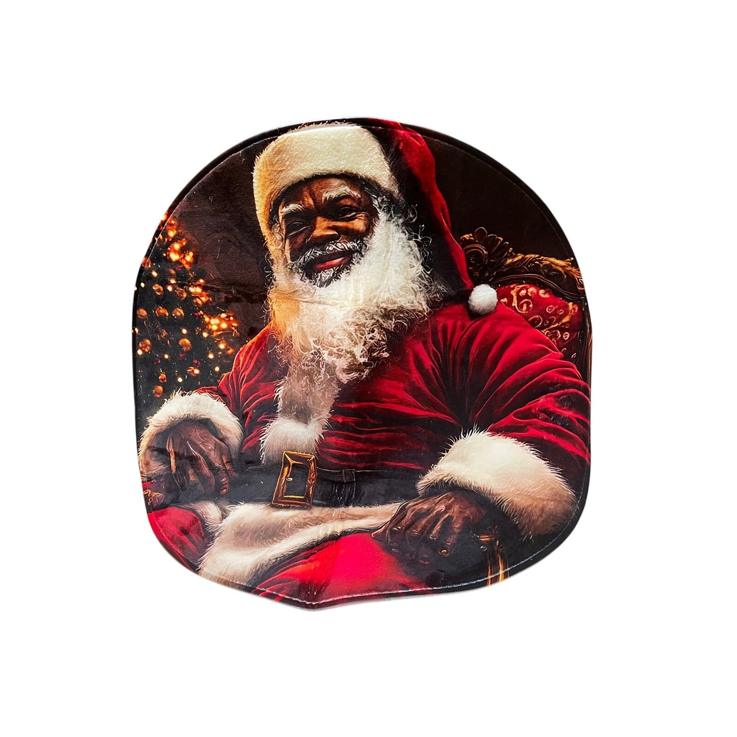 Santa Claus Pattern Round Floor Mat for Living Room, Coffee Table, Bedroom