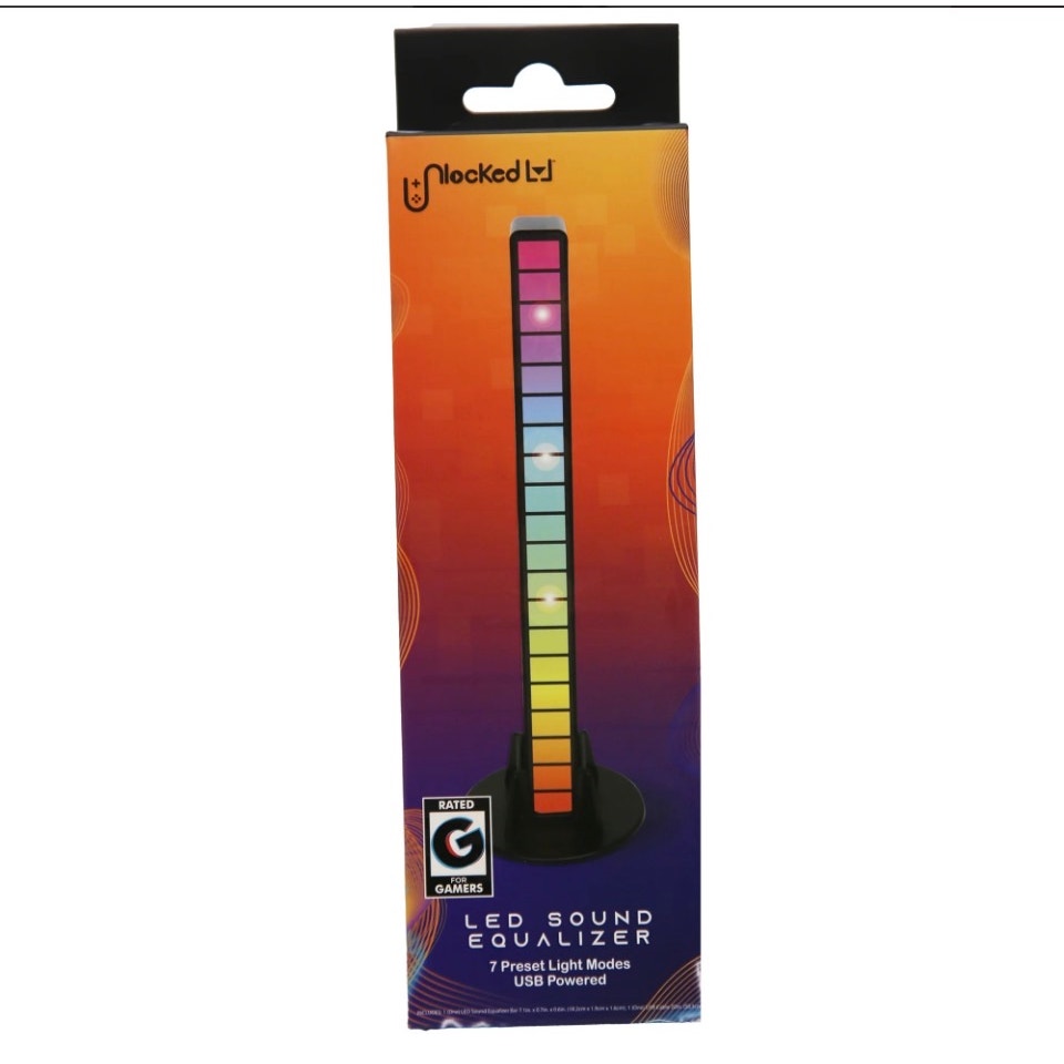 LED SOUND EQUALIZER Bar 7 Present Light Modes , USB Powered, Multi Colored Light
