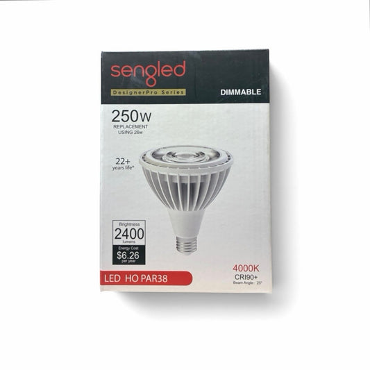 Sengled 250W LED HO PAR38 Light Bulb -2 PK- Dimmable 2400 lumen 4000K CR190