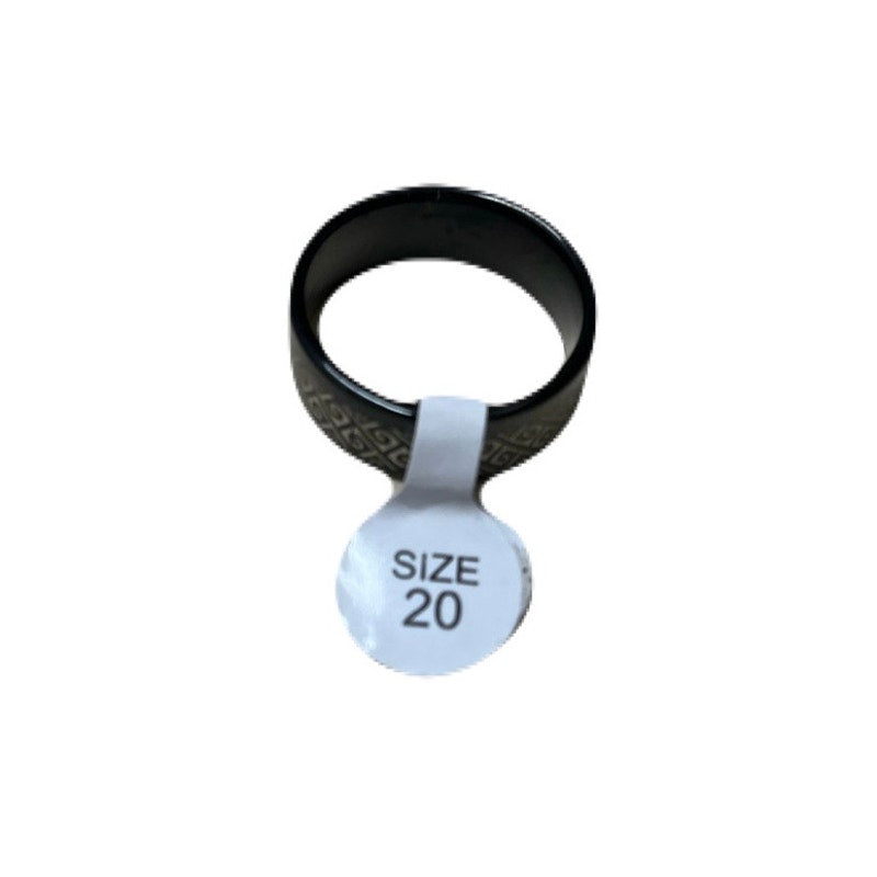 Black Stainless Steel Ring Size 20 Brand New
