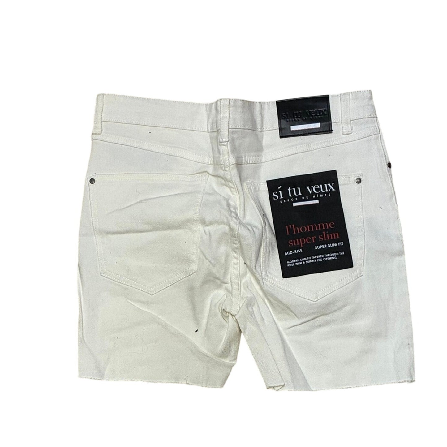 Si Tu Veux White Jeans Super Slim Fit Size 34