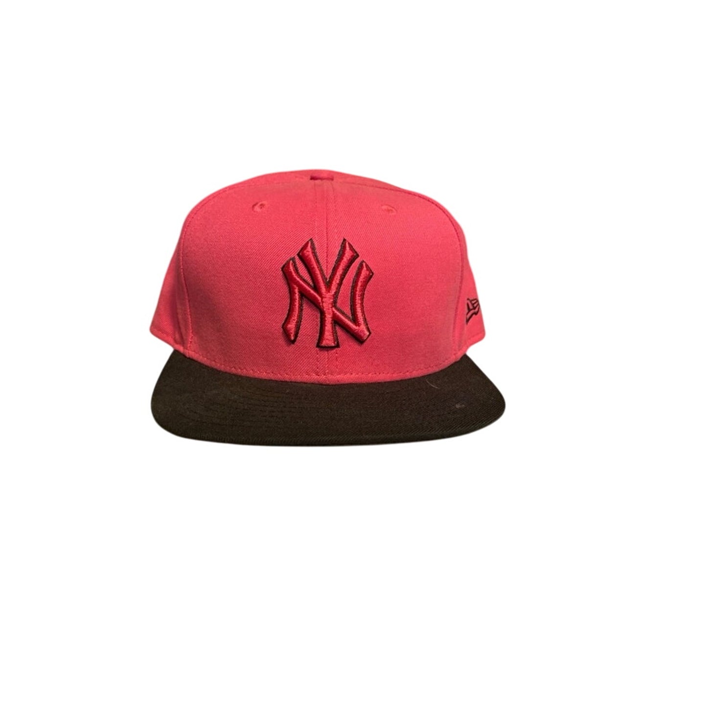 New Era Hat Size 7 1/2 Pink & Black Yankee