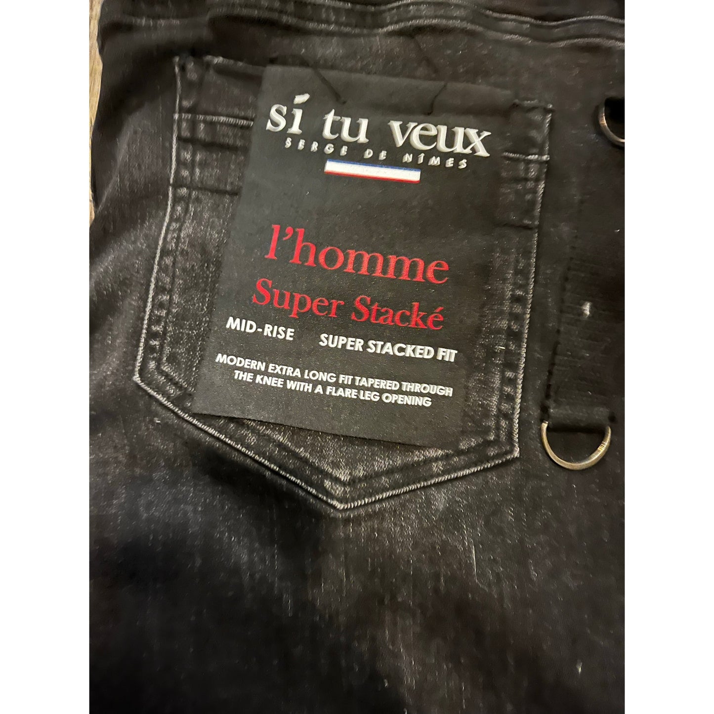 Si Tu Veux Gunner Jean Black Wash Size 40