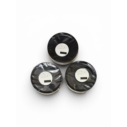 The edge Collection 6.3” B & B Plates 30 Count Black