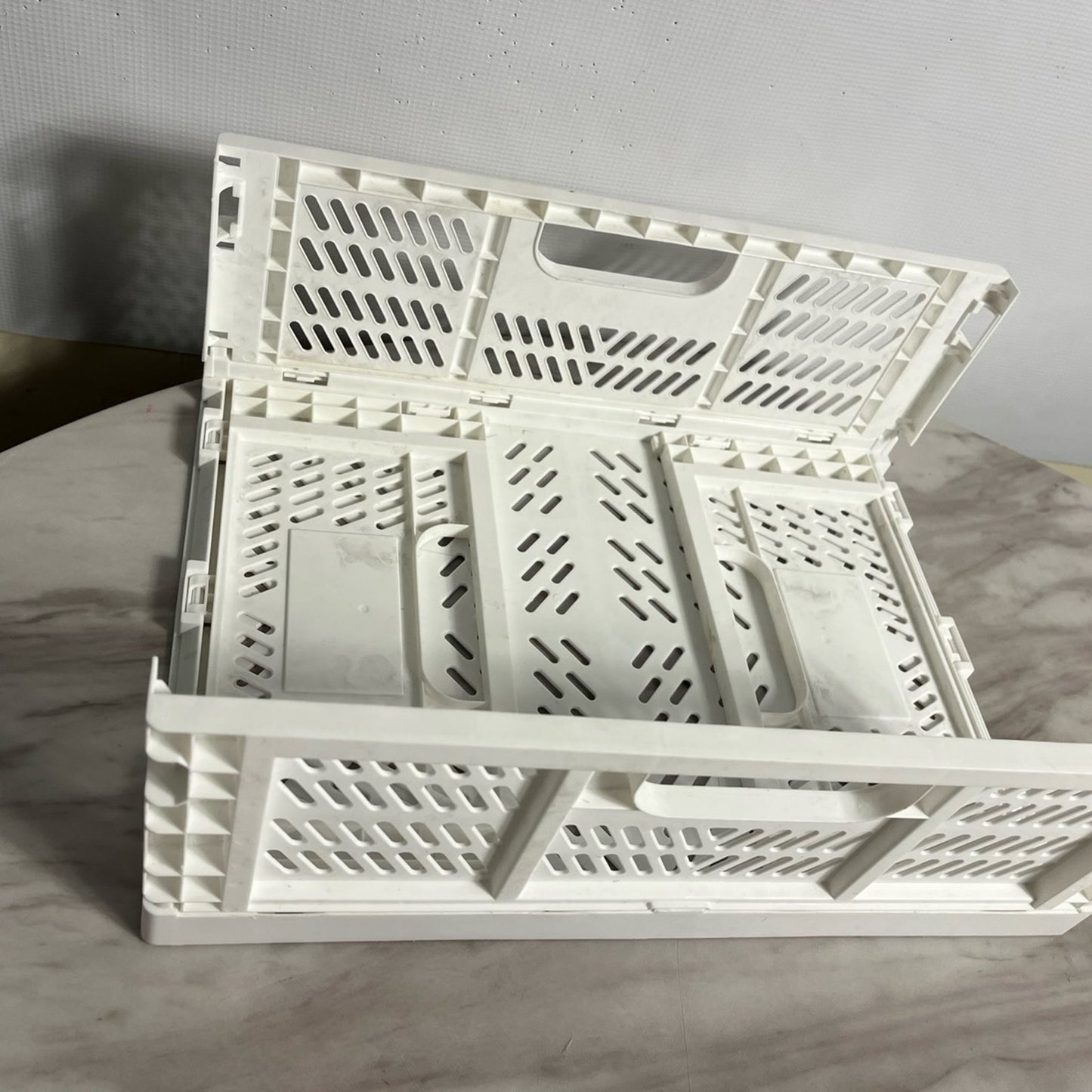 Plastic Foldable Storage Crate Folding Box Basket Stackable Storage Box