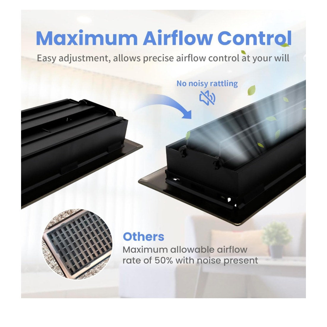 4X10 Inches Heavy Duty Walkable Floor Vent Cover for Home Floor - Satin Nickel