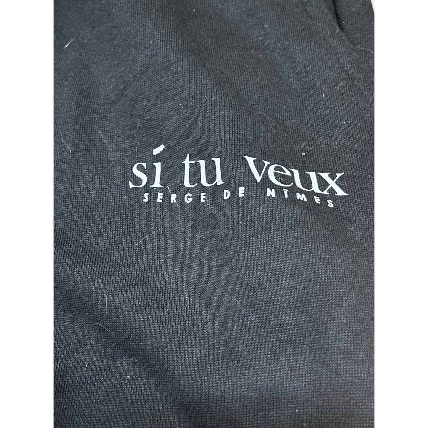 Si Tu Veux Black Men’s Superstack Sweatpants Size Small