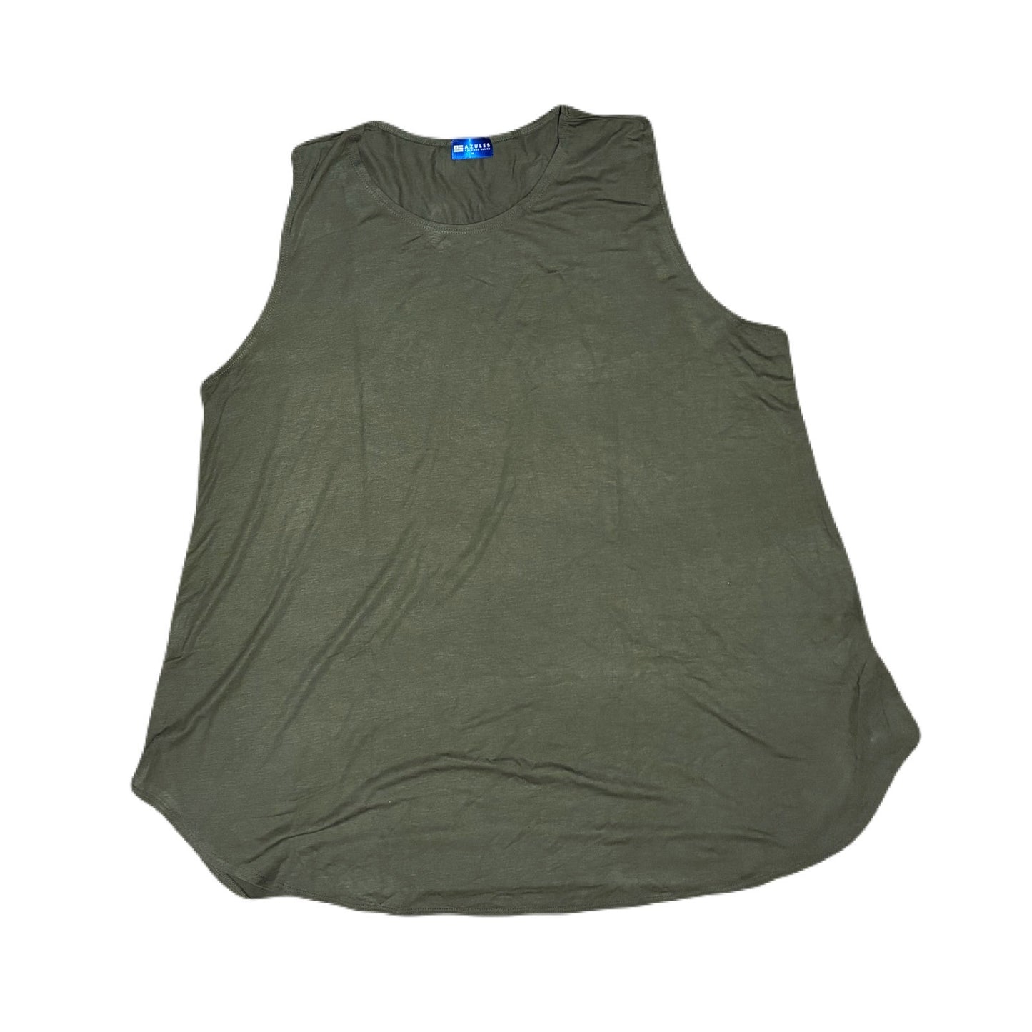 Azules Women’s Army Green Tank Top 3X
