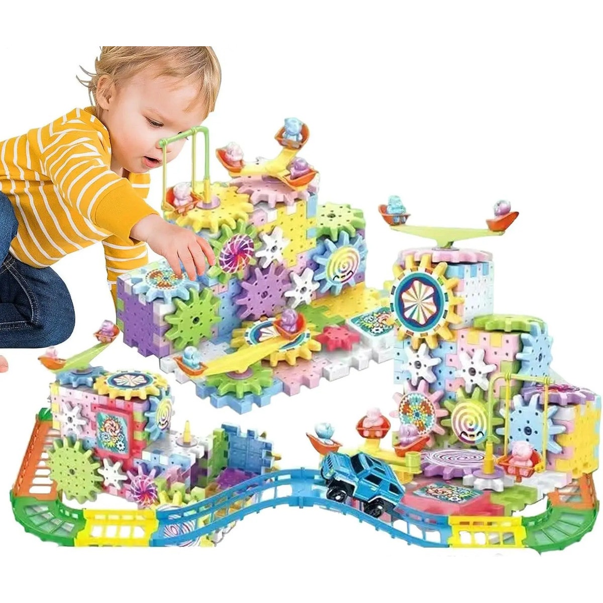 180-piece Electric Gear Building Block Creative Puzzle Set.