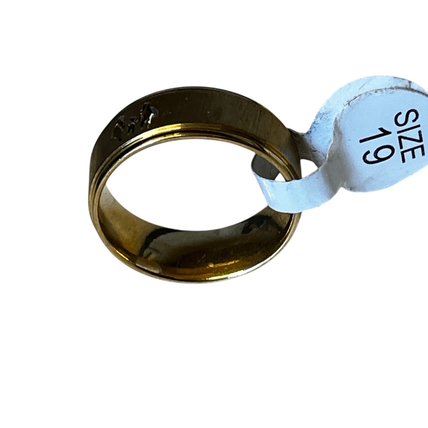 Family Gold Stainless Steel Ring Size 19