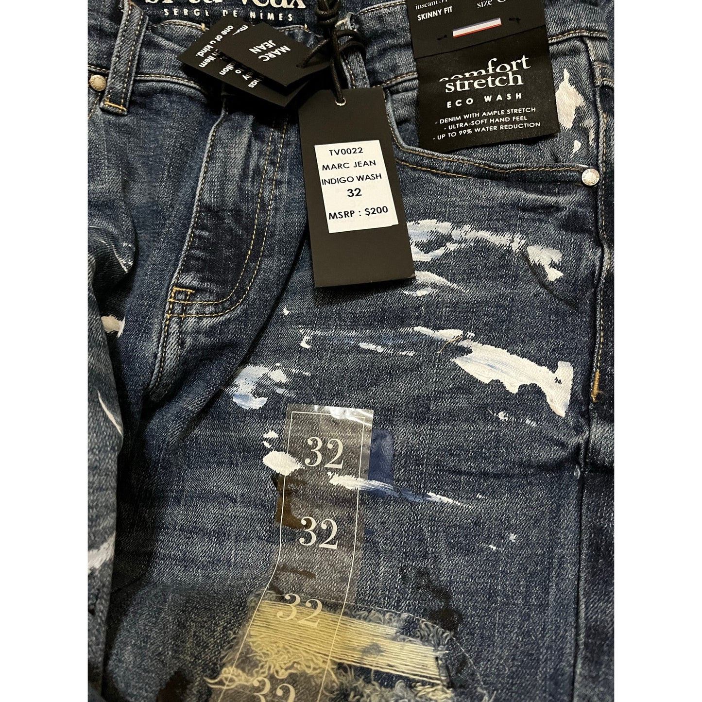 Si Tu Veux Marc Jean Indigo Wash Size 32