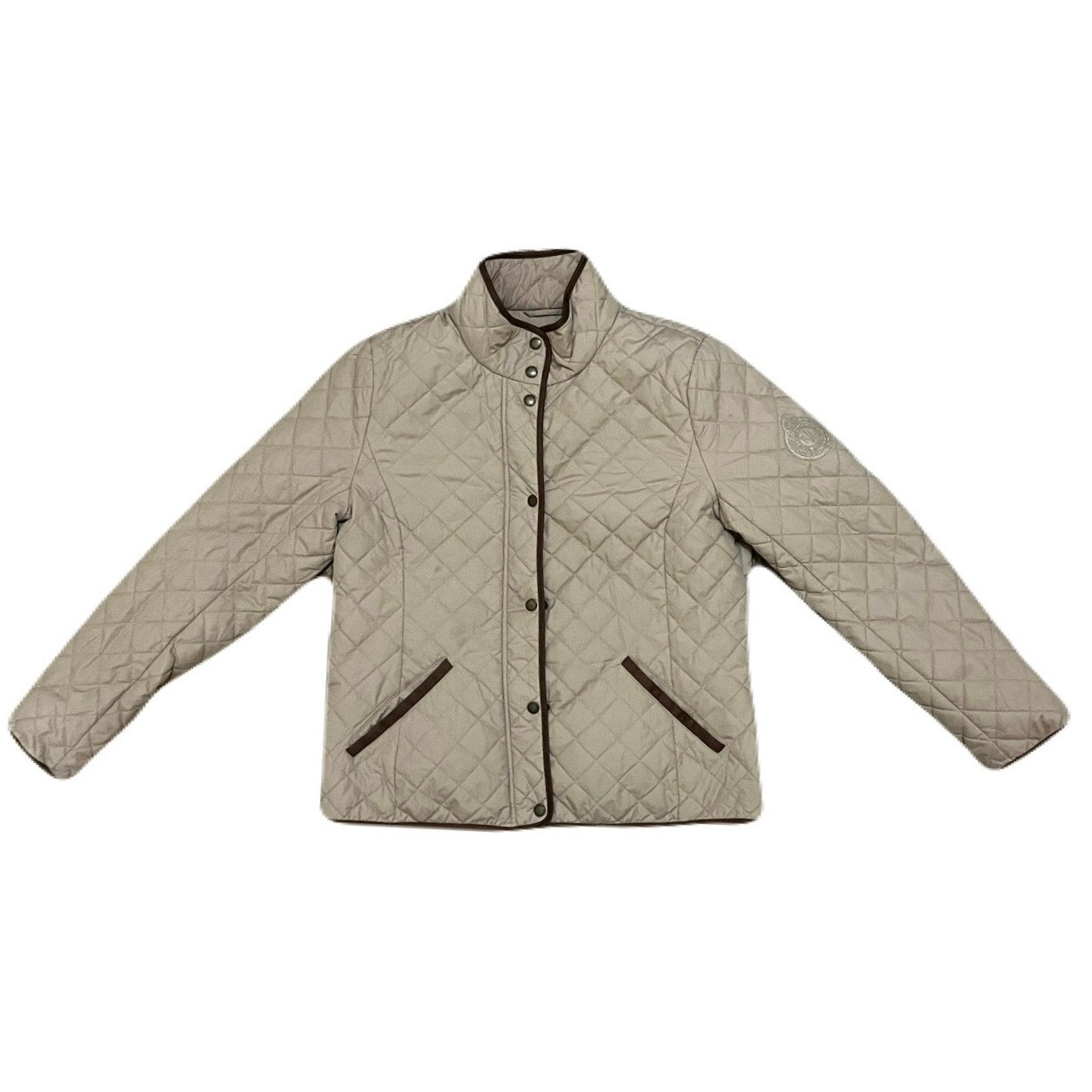 Ralph Lauren Diamond Quilted Jacket Faux Leather  Size M Women's