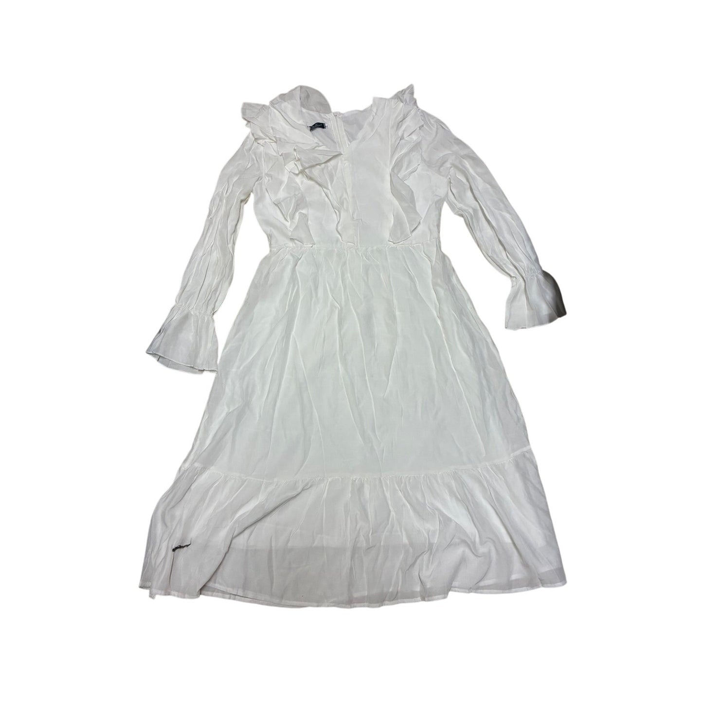 Linihui Women’s Long Sleeve White Long Dress Size XL