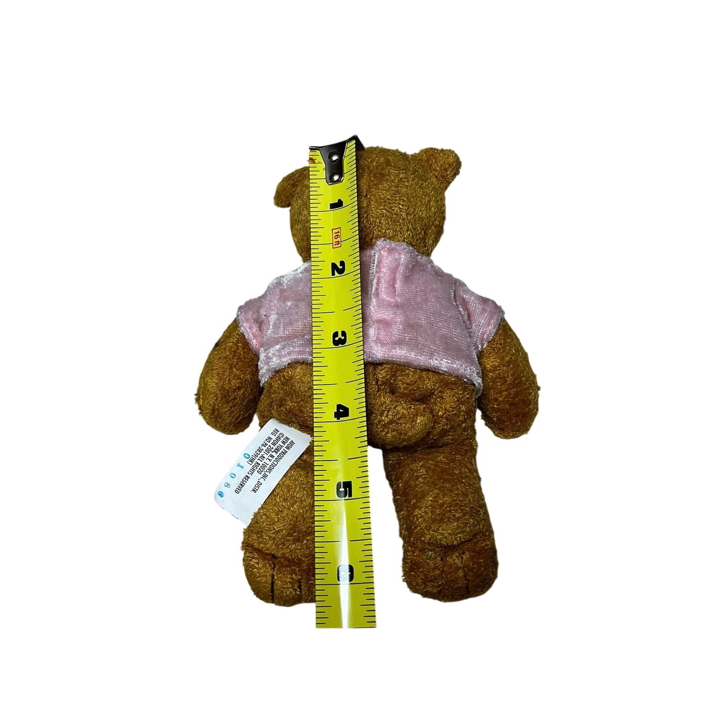 Avon BEAN BAG TEDDY BEAR W/ PINK BREAST CANCER SHIRT 7" STUFFED ANIMAL Toy